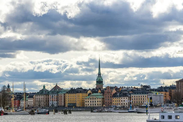 Antenn panorama över stockholm, Sverige — Stockfoto