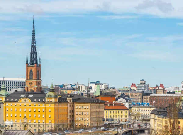 Letecké panorama stockholm, Švédsko — Stock fotografie