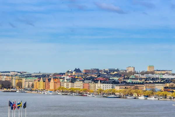 Antenn panorama över stockholm, Sverige — Stockfoto