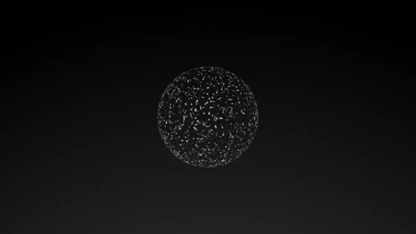 Модель сферы, абстрактный геометрический состав — стоковое видео