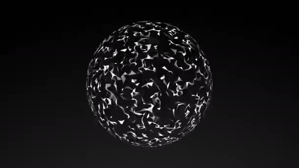 Modelo de esfera, composición geométrica abstracta — Vídeo de stock