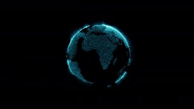 çalkantılı hareket parçacıkları ile Küre