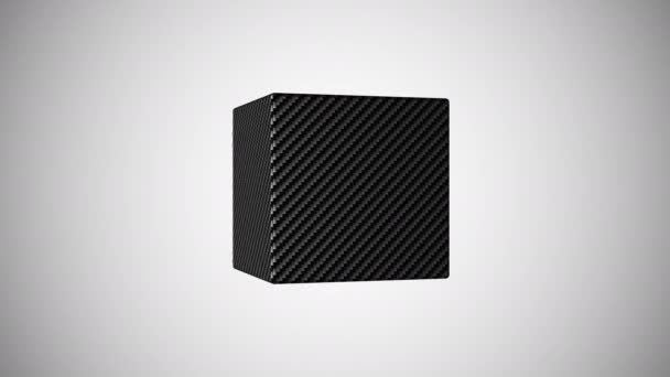 3d cubo negro — Vídeo de stock
