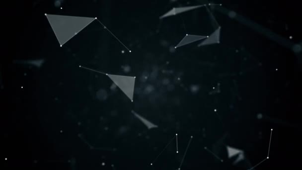 Animace letu v geometrické abstrakce — Stock video