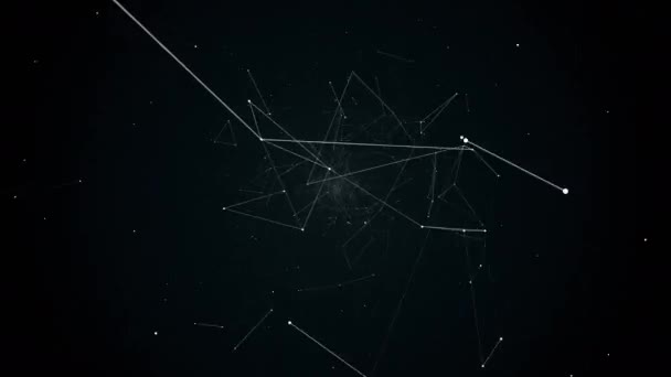 Volo di animazione in astrazione geometrica — Video Stock