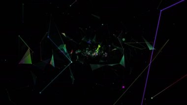 geometrik soyutlama uçuşta animasyon