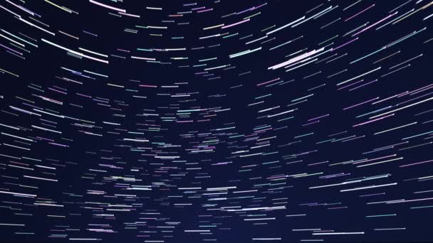 Star trail galaxy in stunning night — Stock Video