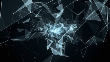 geometrik soyutlama uçuşta illüstrasyon