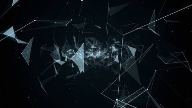 geometrik soyutlama uçuşta illüstrasyon