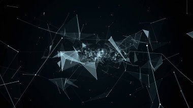 geometrik soyutlama uçuşta illüstrasyon