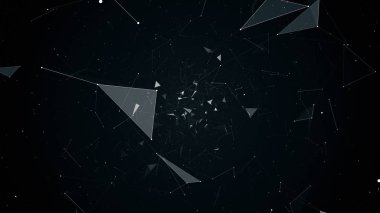 geometrik soyutlama uçuşta illüstrasyon