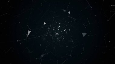 geometrik soyutlama uçuşta illüstrasyon