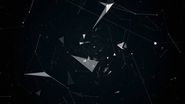 geometrik soyutlama uçuşta illüstrasyon