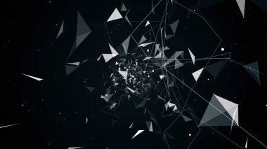 geometrik soyutlama uçuşta illüstrasyon