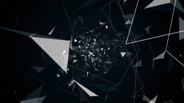 geometrik soyutlama uçuşta illüstrasyon