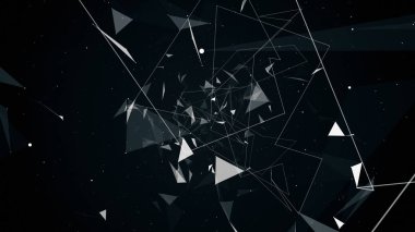 geometrik soyutlama uçuşta illüstrasyon