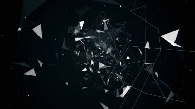 geometrik soyutlama uçuşta illüstrasyon