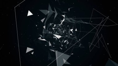 geometrik soyutlama uçuşta illüstrasyon