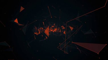 geometrik soyutlama uçuşta illüstrasyon