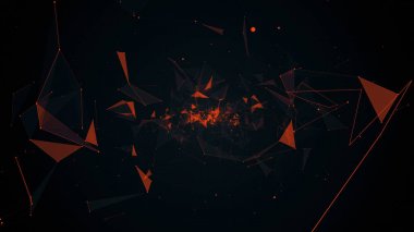 geometrik soyutlama uçuşta illüstrasyon