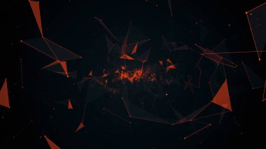 geometrik soyutlama uçuşta illüstrasyon