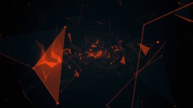 geometrik soyutlama uçuşta illüstrasyon