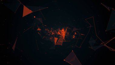 geometrik soyutlama uçuşta illüstrasyon