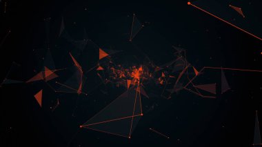 geometrik soyutlama uçuşta illüstrasyon