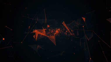 geometrik soyutlama uçuşta illüstrasyon