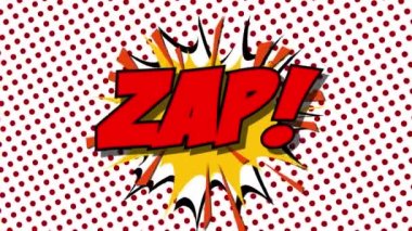 Zap - kelime konuşma balonları animasyon çizgi stilini