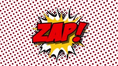 Zap - kelime konuşma balonları animasyon çizgi stilini