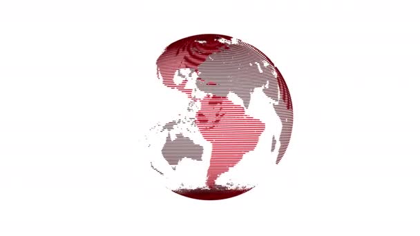 Animazione del globo rotante del pianeta Terra — Video Stock