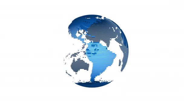 Animación del globo giratorio del planeta Tierra — Vídeo de stock