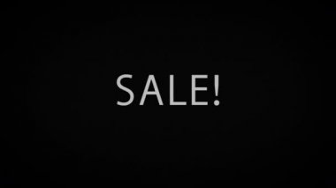 Satılık metin eski tv ekranında