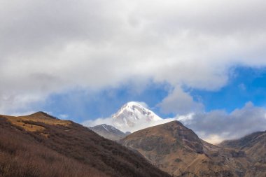View of Mount Kazbegi clipart