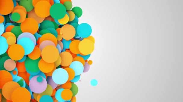 Vakantie animatie van kleurrijke bijzondere op lichte achtergrond — Stockvideo