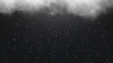 Kar yağışı, hava koşulları, bulutlu 4k hava durumu ve