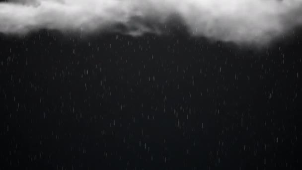 Regenachtig, type weersomstandigheden, 4k weersinvloeden met bewolking en vallende — Stockvideo