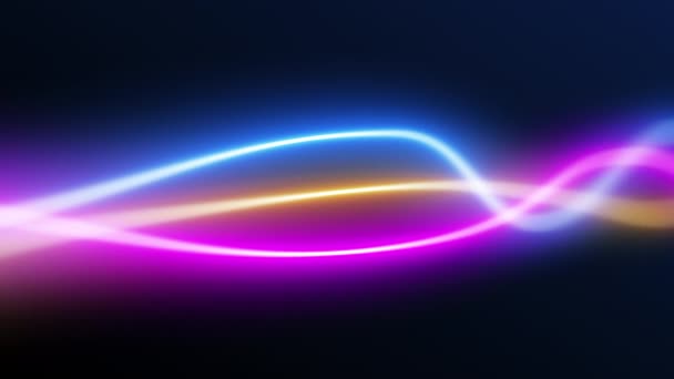 néon vagues lueur animation électrique, animation abstraite colorée 