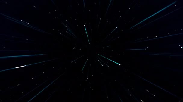 Wormhole straight through time and space, seamless loop animation — Stock Video