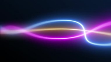 neon dalgaları elektrik animasyonunu parlatıyor, renkli soyut animasyon