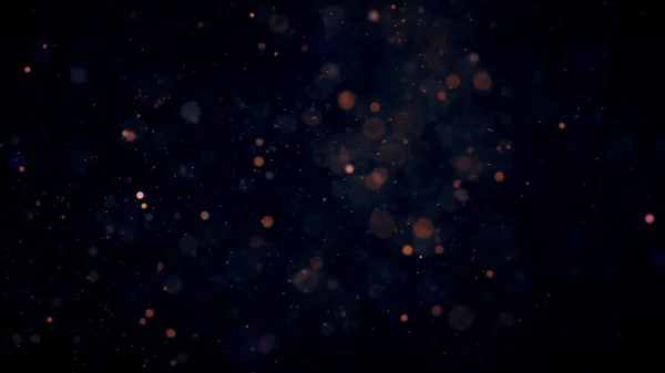 Glühende Teilchen, Sterne und funkelnder Fluss, abstrakter Hintergrund — Stockfoto