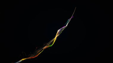 Parlayan yıldızlar, çizgilerden ve üçgenlerden gelen parlak izler.