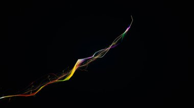 Parlayan yıldızlar, çizgilerden ve üçgenlerden gelen parlak izler.