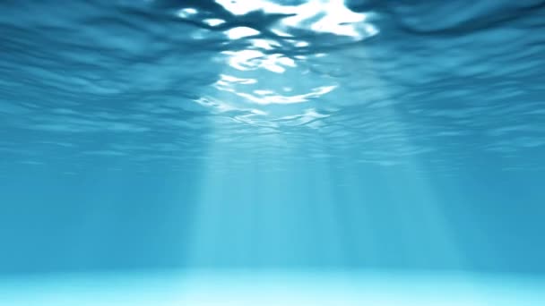 Замедленное движение карибской чистой воды, петля света под водой видео — стоковое видео
