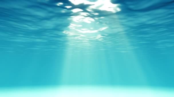 Чистая вода Карибского бассейна петля света подводной анимации — стоковое видео