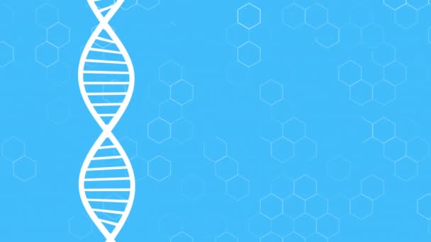 Animación de ADN con antecedentes de química científica — Vídeo de stock