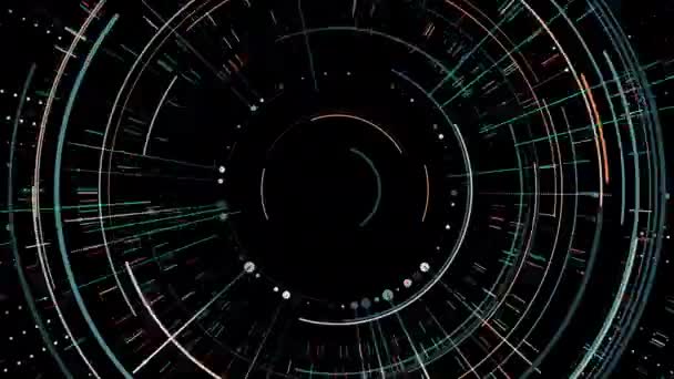 Abstract tech background from dynamic geometric shapes — Stock Video