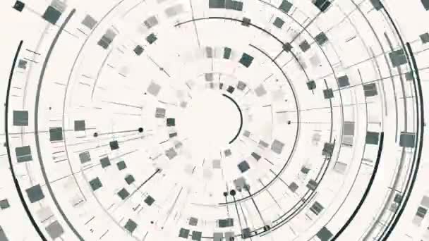 dessin géométrique animé, fond technique de beaucoup de formes 