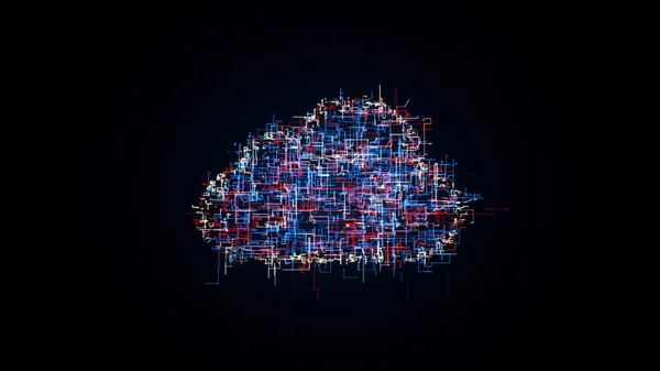 Cloud Computing Technology Illustration Σύμβολο Υπηρεσιών Διαδικτύου Και Υπηρεσιών Cloud — Φωτογραφία Αρχείου